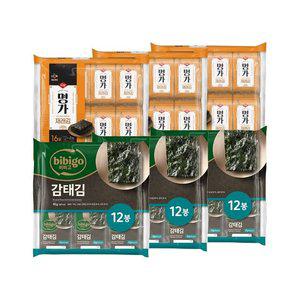 비비고 감태김 12봉 x3개+재래김 16봉 x3개 (총 84봉)