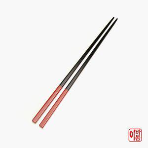 [이바돔]국내산 옻칠 칼라 젓가락 정제칠 (주황)