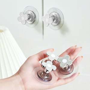 플라워 붙이는 무타공 손잡이 가구 싱크대 서랍 유리