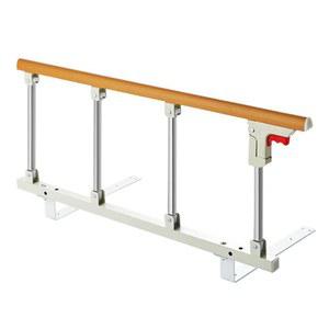 침대 난간대 가정용 침대안전가드 보호대 받침없는길이69CM 낙하 베드 알루미늄 나무결 베이직3단실버화이트 접이식