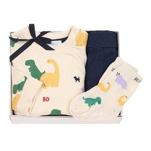갤러리아 (백일,돌,예쁜아기옷)IV)디노EASY상하세트+IV)공룡올오버하프양말 2