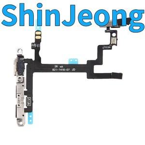 납품전문 1Pc 음소거 볼륨 전원 버튼 키 스위치 아이폰 5 수리 부품 용 플렉스 케이블 LED 플래시 TapePart