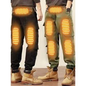 온열바지 충전 열선 히팅 55kg 보조배터리 기모 팬츠 가열 겨울 M 35 55kg