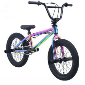 BMX 묘기 자전기 16인치 매트 퍼플 블랙 자전거