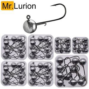 MrLurion 패키지 상자 2g 10g 낚시 태클 용 지그 헤드 후크 웜 소프트 크랭크 카본 루어