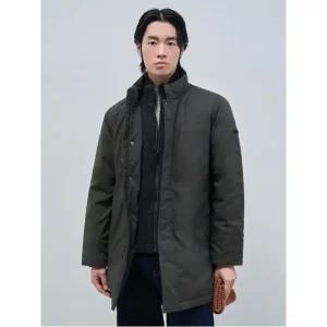 [빈폴멘] 하이넥 인셋 다운 코트 - 카키 (BC4X30CD6H)