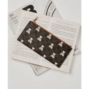 [갤러리아] DCHO5F791 닥스 브라운 패턴 소가죽 슬림 장지갑