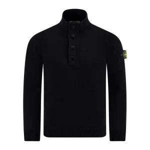 25FW 스톤아일랜드 하프 집업 니트웨어 블랙 K2S155100040 S00A3 V0029