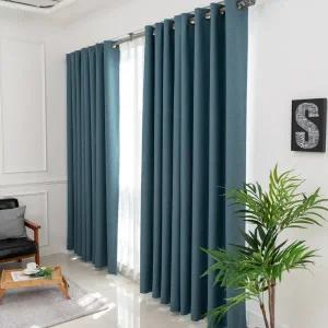 이너스 늘밤 맞춤 아일렛 암막커튼 다크그린181250cm