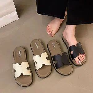 여자 외출 사무실 나들이 여름 비치 슬리퍼 여자슬리퍼