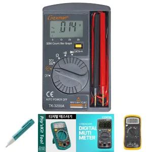 경제형디지털포켓테스터기 TK-3200A 500V (1EA)/공사장/측정/검사/전압/휴대용/산업/현장/전기/작업
