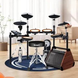 쿵치빡치 전자드럼 라이드 풀메쉬 접이식 세트 초보자용 드럼 가정용 입문용