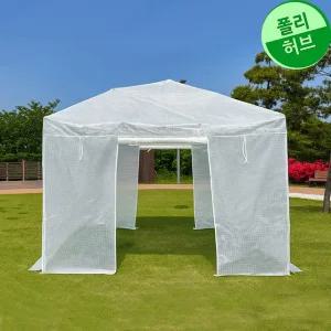 폴리허브 접이식캐노피 온실 가제보 천막 3x3m 화이트