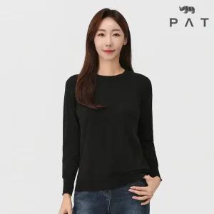 [PAT 여성] 소매트임 라운드넥 니트_1J83380