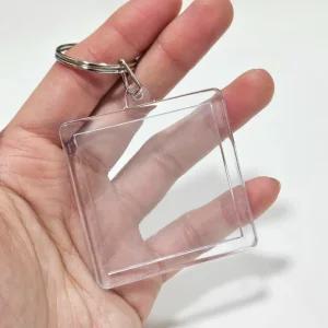 사진 액자 키홀더 투명 아크릴 정사각 대형