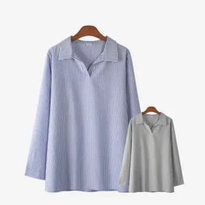 에스티아 3258 ST 반오픈 블라우스 빅사이즈