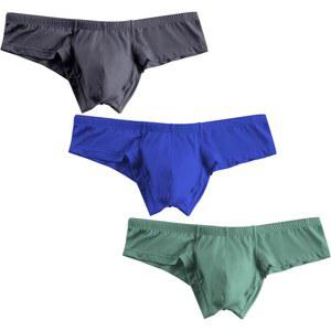 후페산 남성 속옷 모달 비키니 브 로우 라이즈 하프 백 커버 실크 터치 멀티팩