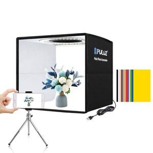 PULUZ 미니 사진 스튜디오 라이트 박스, 촬영 텐트 키트, 휴대용 접이식 텐트, CRI 95 102pcs LED 및 소형 제품을 위한 6가지 양면 색상 배경