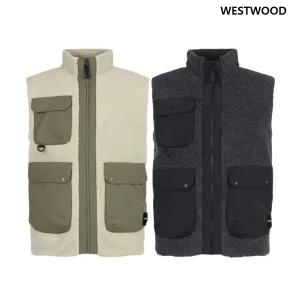 [AK플라자] [웨스트우드] 남성 우븐 믹스 플리스 조끼 (2컬러) WN3MCVT629