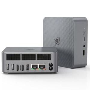 Beelink EQi12 듀얼 LAN 미니 PC, 인텔 코어 1220P(10C/12T, 최대 4.4GHz), 16GB DDR4 RAM 500GB PCIe4.0 SSD, 데스크톱 컴퓨터 지원 WiFi 6/ BT5.2/ HDMI/불릿인 85W 전원 공급 장치