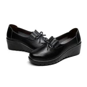 피카소 발편한 중년 여성용 미니 리본 밴딩 컴포트화