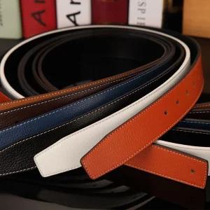 끈 소가죽 벨트 교체 3.2cm 화이트 교체용 에르메스호환 가죽줄 허리띠