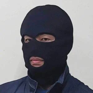 도둑복면 얼굴 방한 용 블랙 니트 복면 마스크 안면