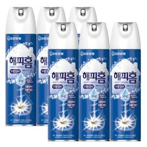 해피홈 에어로솔 수성 무향 모기 스프레이 500mlx6개