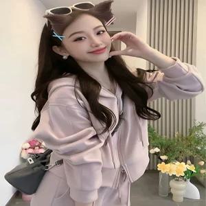 Ardez 여성 봄 가을 운동복 세트 와이드핏 트레이닝 투피스 캐주얼 후드티