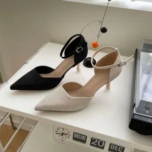 인기상품 발목스트랩힐 여성구두 하이힐 스틸레토 캐주얼신발 [WA438B4_250916]