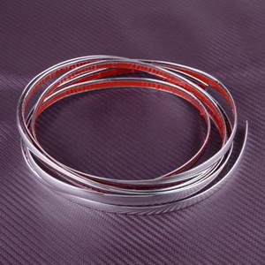 실버 크롬 자동차 트럭 SUV 바디 도어 엣지 몰딩 장식 보호대 플라스틱  스트립 10mm 3M