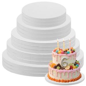 3단 두꺼운 케이크 보드  다층 원형 드럼 베이스  웨딩 생일 파티 디스플레이 장식 크리스마스 DIY 베이킹