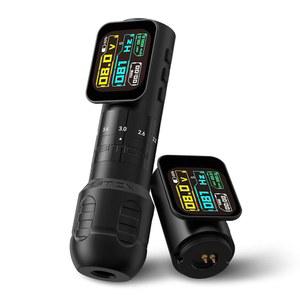 앰비션 시어 프로 타투 건 무선 펜 머신, 듀얼 2400mAh 충전 기능 배터리, 조정 가능한 스트로크 로터리