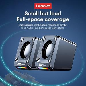 새로운 Lenovo A01 유선 무선 스피커 풍부한 저음 사운드 박스가있는 낮은 대기 시간 전화 컴퓨터 시끄러운