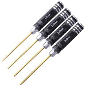 HobbyPark 1.5mm 2.0mm 2.5mm 3.0mm 육각 드라이버 세트 티타늄 렌치 공구 키트 RC 다축 FPV 레이싱 드론 쿼드콥터 헬리콥터 자동차 모델, 4PCS