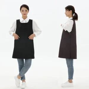 폴리 포그니 투포켓 카페 유니폼 원피스형 식당 손님용 방수 단체 [OFGJOBU]