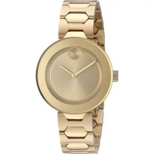 Movado New Bold 옐로우 골드 Tone 손목 32mm 트렌드 시계 [세금포함] [정품] 3600382 명품시계 손목시계