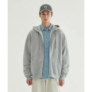 커버낫 COVERNAT 스몰 로고 기모 후드집업 Melange Gray CO2503HZ04MG 370710