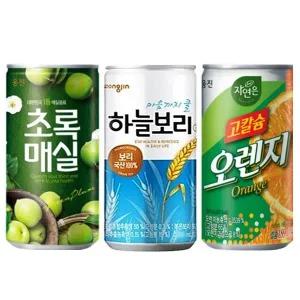 웅진 음료수3종180ml(초록매실+하늘보리+고칼슘) (총90캔) 음료수,소캔,업소용,서비스
