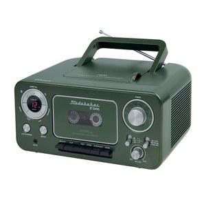블루투스, AM/FM 스테레오 라디오 및 카세트 플레이어/레코더가 장착된 휴대용 CD 플레이어(사이프러스 그린)
