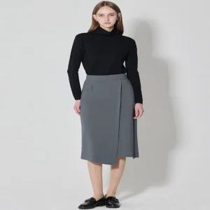 [보니스팍스][보니스팍스(Bonispax)] 슬릿 자수 언발 기모 롱스커트 (택가격 159000원)