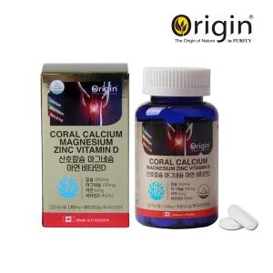 [소비기한임박 2026-10-26]오리진 산호칼슘 마그네슘 아연 비타민D 1350mg 90정 1개 (90정)