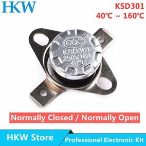 2pcs 바이메탈 온도 조절기 KSD301 스위치 열 제어 40 ~ 160C 섭씨 수동 재설정 75 80 85 65