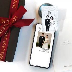NFC 결혼식 청첩장 카드 제작 특별한 청모 소량 만들기 모청 특이한 포토 일러스트