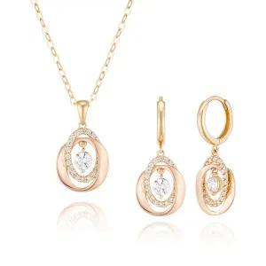 [메종드쉬] 14K 세트 금 귀걸이 목걸이 리치써클