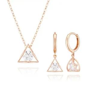 [메종드쉬] 14K 세트 금 귀걸이 목걸이 트라이앵글