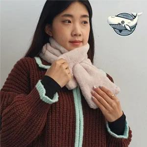 부드러운 겨울 페이크퍼 미니 머플러 따뜻한