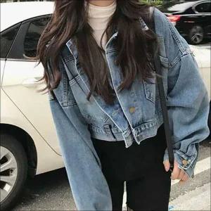 [오노마] ONM 여성 자켓 데님 크롭 청자켓 가을 겨울 캐주얼