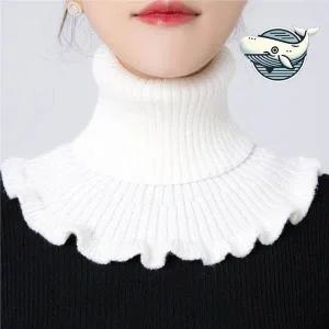 세련된 레이어드 넥케이프 따뜻한 목폴라넥워머
