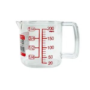 [콩심팥심]투명 베이킹 계량컵 200ml 눈금 있는 측정컵 주방용품